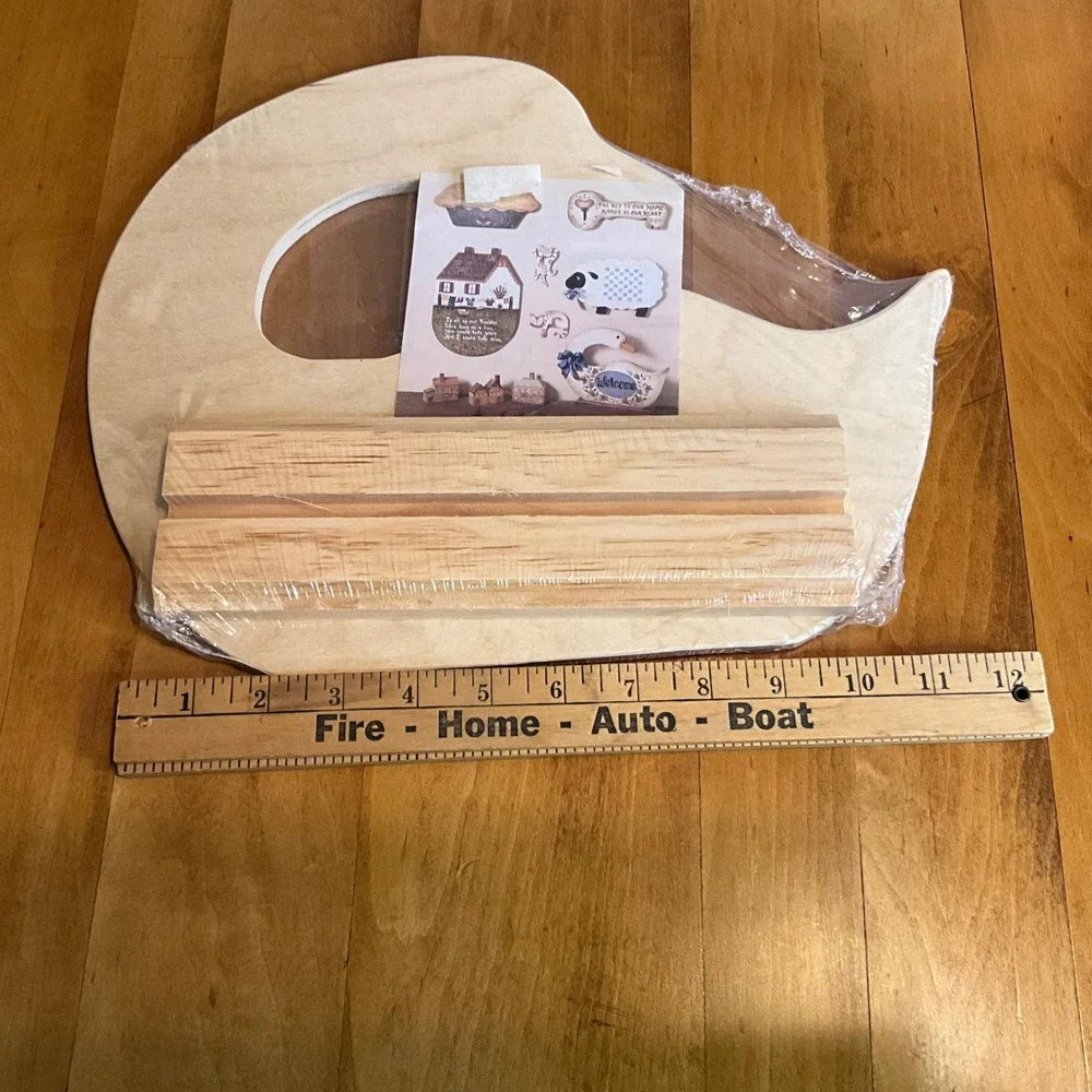 New Vintage J B Wood Products Unfinished Wooden Duck Shaped Craft Kt Cottagecore